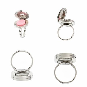 Just Breathe Plain/Rhinestone Finger <strong>Ring</strong> <strong>Resizable</strong> 316L Stainless Steel 20mm Diffuser Aromatherapy Locket <strong>Ring</strong> Free 10Pads - Product Image 3