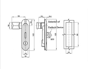 AB402/KTU103-3K <span class=keywords><strong>Swinghandle</strong></span> Kunci Panel Swing Handle <span class=keywords><strong>LOCK</strong></span> UNTUK Logam Kabinet