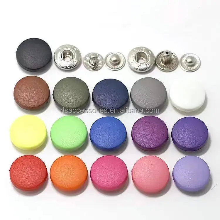 Custom Plastic Brass Snap Button Round Colorful Plastic Snap Buttons For Garment Clothing