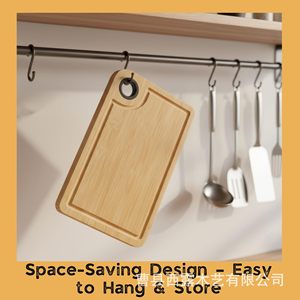 Ensemble de planches à découper en bois avec évier profond, planche à découper de cuisine, suspendable, double face, adaptée aux aliments cuits. - Product Image 5