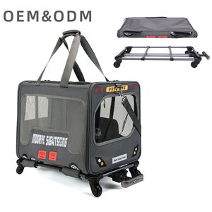 Pembawa hewan peliharaan yang dapat dilipat untuk kucing dan anjing roda yang dapat dilepas, untuk keturunan Kecil & sedang, bagus untuk perjalanan - Product Image 1