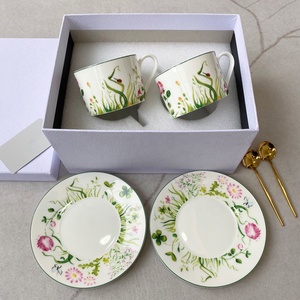 Wholesale 41pcs European Style Luxury High Grade <b>Bone</b> <b>China</b> Ceramic <b>Dinner</b> <b>Sets</b> Custom Logo Porcelain Charger Plates for Party - Product Image 5