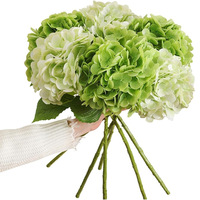 Fleur artificielle d'hortensia bleu rose à longue tige, toucher réel, imperméable, moderne, pour centre de table de mariage et décoration intérieure, vente en gros