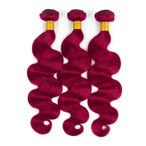 Fascio di capelli umani lisci vergini brasiliani grezzi 99J Borgogna da 40 pollici, allineati alle cuticole, per forniture scolastiche all'ingrosso, campione gratuito - Product Image 4