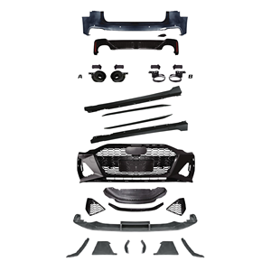 Meilleure qualité Bodykit pour <span class=keywords><strong>Audi</strong></span> A6 Avant C8 2019 + mise à niveau vers A6 RS6 Style calandre de pare-chocs jupe latérale facile Insatlltion 1:1 montage - Product Image 2