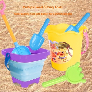 Il Set di giocattoli estivi in plastica per bambini include il mulino a vento a clessidra strumenti per scavare la sabbia pala secchio per bambini per castelli - Product Image 4