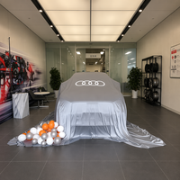 Housse de présentation de voiture en satin de soie de luxe haute densité avec logo personnalisé et tissu rétractable à haute élasticité
