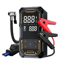 Démarreur de secours et compresseur d'air pour voiture 12V 1000A en ABS avec affichage numérique et manomètre de pression des pneus