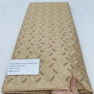 Tela de encaje polaco negro de algodón 100% africano, tela 2025, encaje de gasa suizo de alta calidad en Suiza, tela de encaje suizo para hombres - Product Image 5