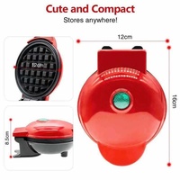 Mini gaufrier électrique portable en aluminium, machine à crêpes, chauffage double face, 350W, appareil de cuisson domestique pour le petit-déjeuner, modèle Love