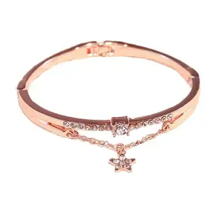 B09 Heißes Luxus-Rosen-Gold-Armbänder Armreifen Weibliches Herz Liebesmarke Charme-Armband für Damen Schmuck-Armband