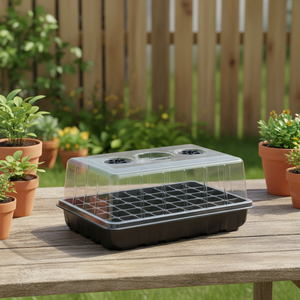 Juego de Cajas de Plástico PP Grandes para Plántulas, Rectangulares, de 24 y 48 Cavidades, con Bandejas de Almacenamiento para Germinación, Plantación y Cultivo - Product Image 6