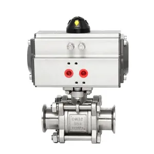 stainless steel pneumatic actuator ball valve single and double act