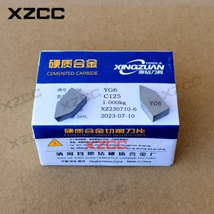 XZCC Factory Wholesale Price YG6 C125 K20 P20 BK8 BK6 ZGCC pontas de carboneto de tungstênio P30 C122 C120 C116 C110