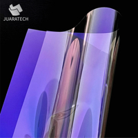 Película de Vidrio Automotriz Camaleón con Cambio de Color Rosa/Azul, 83% VLT, con Rechazo de Calor Solar y Protección UV