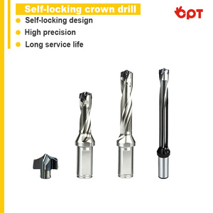 Foret à couronne indexable ICD à pointe remplaçable autobloquante, refroidissement interne, pour perçage profond de métaux CNC, 50 mm, fabriqué en Chine - Product Image 1