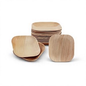 Assiettes de service biodégradables en feuilles de palmier écologiques personnalisées, de qualité alimentaire, pour les mariages, les fêtes et la restauration - Product Image 3