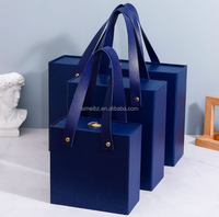 Nouvelles boîtes cadeaux de luxe rigides carrées pour cadres photo 2025 avec poignée, en matériaux recyclés, finition mate, logo personnalisé, impression CMJN sur mesure