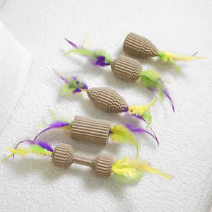 Newly developed interactive mini cat toys with a variety of entertainment nibbling feather sticks