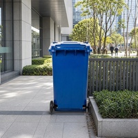 Conteneur à déchets stable 360L, grande capacité de charge, roues robustes pour les expositions, les congrès, les événements, les lieux de réception et les services d'élimination des déchets
