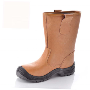 <span class=keywords><strong>Botas</strong></span> de seguridad para el <span class=keywords><strong>trabajo</strong></span> para hombre, zapatos de piel auténtica de corte alto, color Naranja, alta calidad - Product Image 1