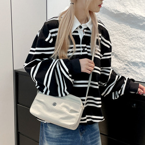 Minimalist Lightweight Square Nylon Crossbody Bag For Women Water Resistant Everyday Commuting Underarm Shoulder Bag - Product Image 3
