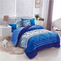 Ensemble Ensembles Linge de Lit Personnalisé Emballage Chaud Impression Polyester Drap Brodé Moderne Vente en Gros Queen Size Confort 7 Couettes Literie
