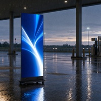 Écran LED étanche 640x1280 P2.5/P3.0 IP65 anti-UV résistant à la pluie pour affichage publicitaire d'entrée de parc à thème