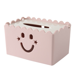 Boîte à mouchoirs avec motif visage souriant, en plastique, style mignon, pour salon, usage polyvalent - Product Image 5