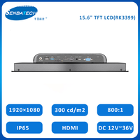 15.6 "TFT LCD TFT 99 kapasitif dirençli dokunmatik 1920*1080 300 Cd/m2 su geçirmez IP65 Android gömülü Tablet PC
