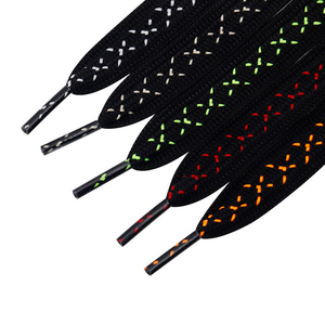 Lacets noirs en gros pour usine, lacets tissés durables avec embouts en plastique, accessoires de chaussures - Product Image 4