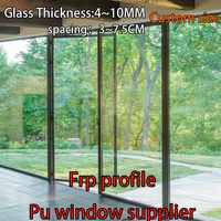 Proveedor de Ventanas de PU: Perfiles de Ventana para Fachada Ventilada con Orificio de Ventilación Opcional, Moldura de Revestimiento para Oficinas y Centros Comerciales