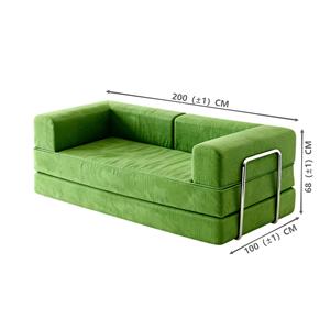 HOME 79'' Modern Two Seat Convertible Sofa <b>Bed</b> Boneless Compression <b>Folding</b> Loveseat Sleeper Foldable Modular Sectional Sofa - Product Image 2