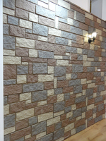 NEU Panneau mural en pierre 3D en polyuréthane léger et écologique, imitation pierre, grand format, pour décoration murale extérieure et intérieure, hôtel