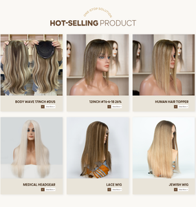 OFERTA ESPECIAL: Cabello Virgen Europeo para Topper de Encaje Mono y Seda 7*7, Color Castaño Claro con Mechas Rubias Pequeñas, para Mujeres Blancas, 100% Cabello Humano - Product Image 5