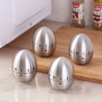 Timer Telur Baja Tahan Karat 1-60 Menit Pengingat Mekanis Timer Hitung Mundur Rumah Tangga Alat Memasak dan Memanggang di Dapur