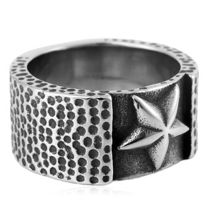 Yunnique – bague étoile à cinq branches en acier inoxydable pour hommes, design géométrique, bijoux cadeau - Product Image 4
