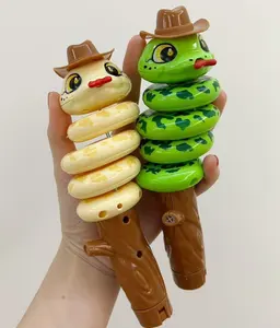 Mainan baru populer mainan ular kecil peluit ular memutar keseimbangan berputar mainan ular serakah dengan permen