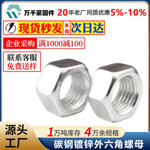 Wanqian Fasteners Hex Nuts M2 M24 Zinc Plated Carbon Steel Grade A For Manufacturing - Product Image 4