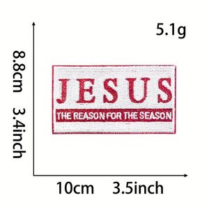 Patchs thermocollants brodés en polyester avec phrases religieuses et textes anglais pour chaussures, chapeaux et vêtements - Product Image 6