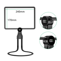 Rechargeable LED Neck Magnifier 5X Hands-Free Screen Magnifier with Dimmable Light for Low Vision