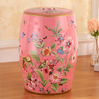 Tabouret en céramique peint à la main avec motif floral de style chinois traditionnel, marque OTY, décoration d'intérieur et d'extérieur pour le Nouvel An chinois