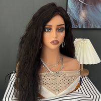 Kepala Manekin PVC Setengah Badan MCY dengan Bahu untuk Pajangan Wig, Kepala Manekin Afrika-Amerika, Kepala Wig Wanita, Riasan Glamor