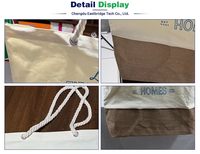 Sac fourre-tout en toile de jute naturelle avec ouverture supérieure, grande capacité pour fournitures artistiques, rouleaux de tissu, idéal pour foires artisanales, ateliers et studios