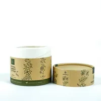 Boîte d'emballage en papier kraft, boîte cylindrique pour café et thé, tube d'emballage alimentaire, boîte cylindrique ronde en carton
