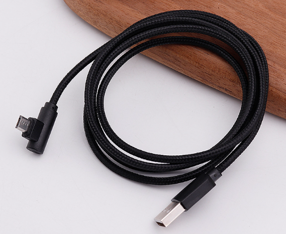 90-Degree Right Angle USB-C Fast Charging Braided PVC Jacket Gaming Cables (6FT/1.8M)