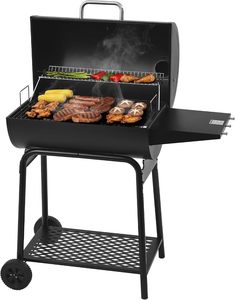 Table d'appoint avec grille chauffante pour barbecue au charbon de bois extérieur, pour jardin, patio et fêtes, emballage pour vente par correspondance - Product Image 1