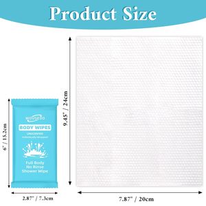Lingettes corporelles individuelles personnalisées en gros, lingettes nettoyantes <span class=keywords><strong>pour</strong></span> le corps à usage unique sans rinçage <span class=keywords><strong>pour</strong></span> adultes, OEM - Product Image 2