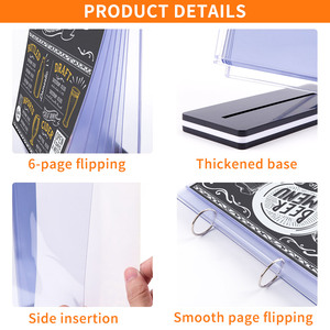 Rak <span class=keywords><strong>Display</strong></span> Menu Dua Sisi Multi Halaman, Dapat Dilepas, untuk Bisnis, Restoran, Supermarket, dan Rumah - Product Image 3