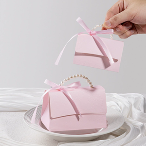 DAMAI Wedding Candy <b>Boxes</b> - Foldable <b>Bridal</b> Favors Creative Party Rectangle Gift Packaging for Paper Pearl Handbag <b>Boxes</b> - Product Image 3
